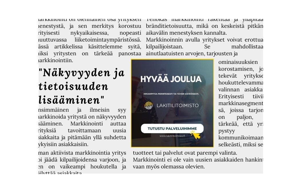 Mainospalvelut- Näkyvyyttä yritykselle hyvällä mainosmateriaalilla