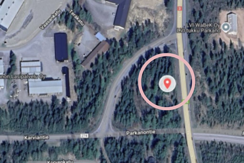 tienvarsimainoksen kartta
